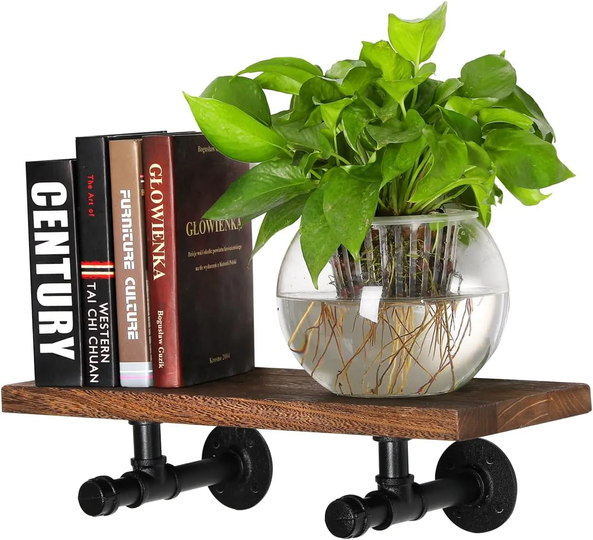 2Pack Industrial Pipe DIY Shelving Brackets-24CM