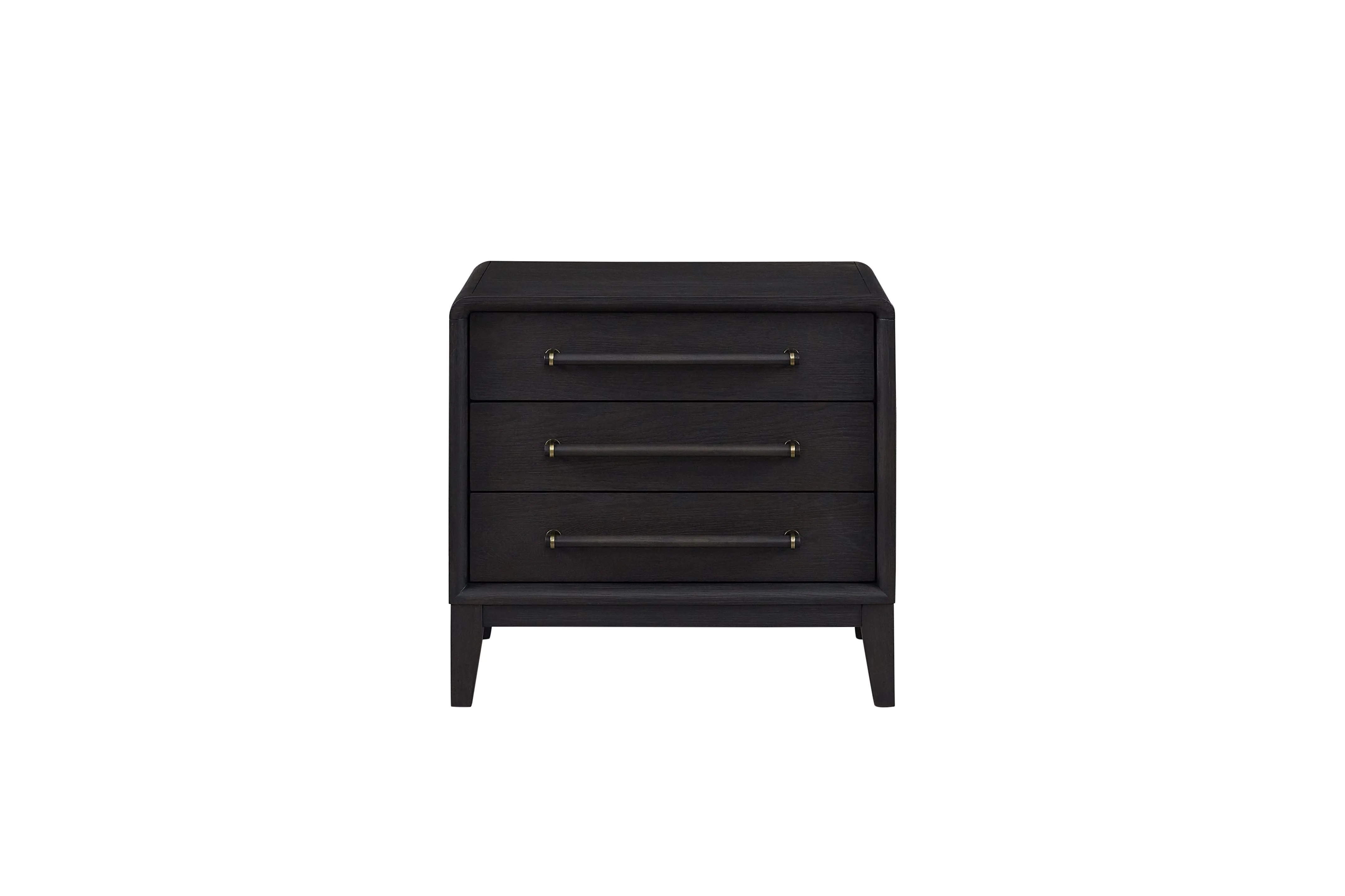 3 Drawer Nightstand With USB - Black by Couch.com