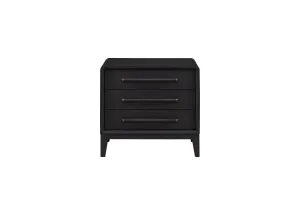 3 Drawer Nightstand With USB - Black by Couch.com
