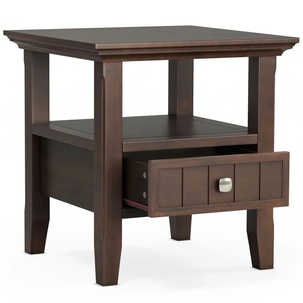 Acadian - End Table With Drawer - Brown by Couch.com