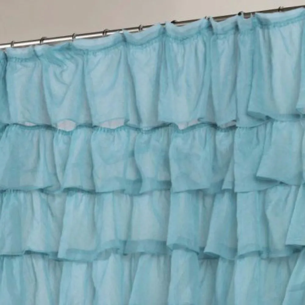 Carmen Ruffled Fabric Shower Curtain