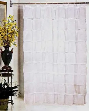 Carmen Ruffled Fabric Shower Curtain