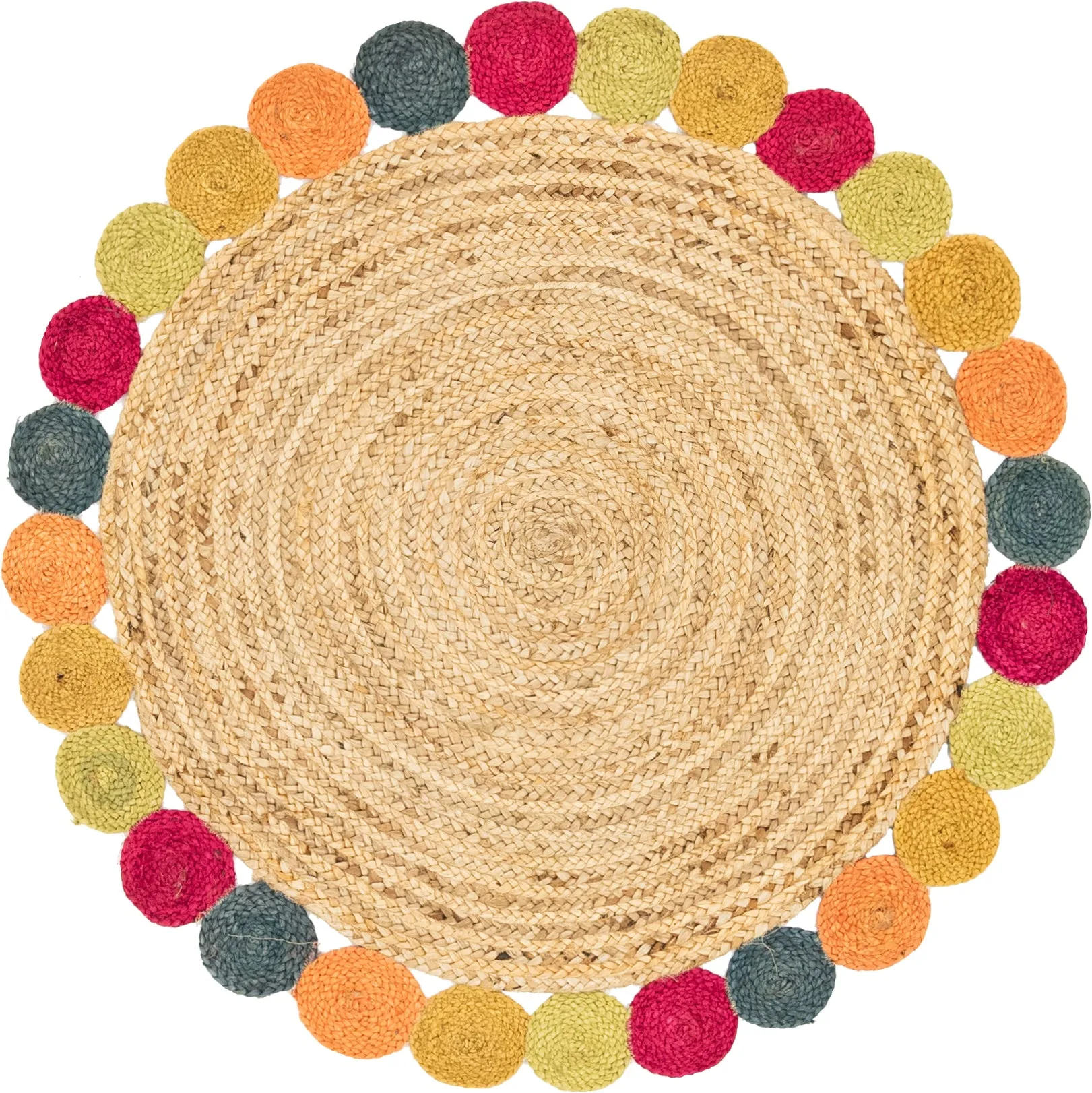 Circles Braided Jute Rug
