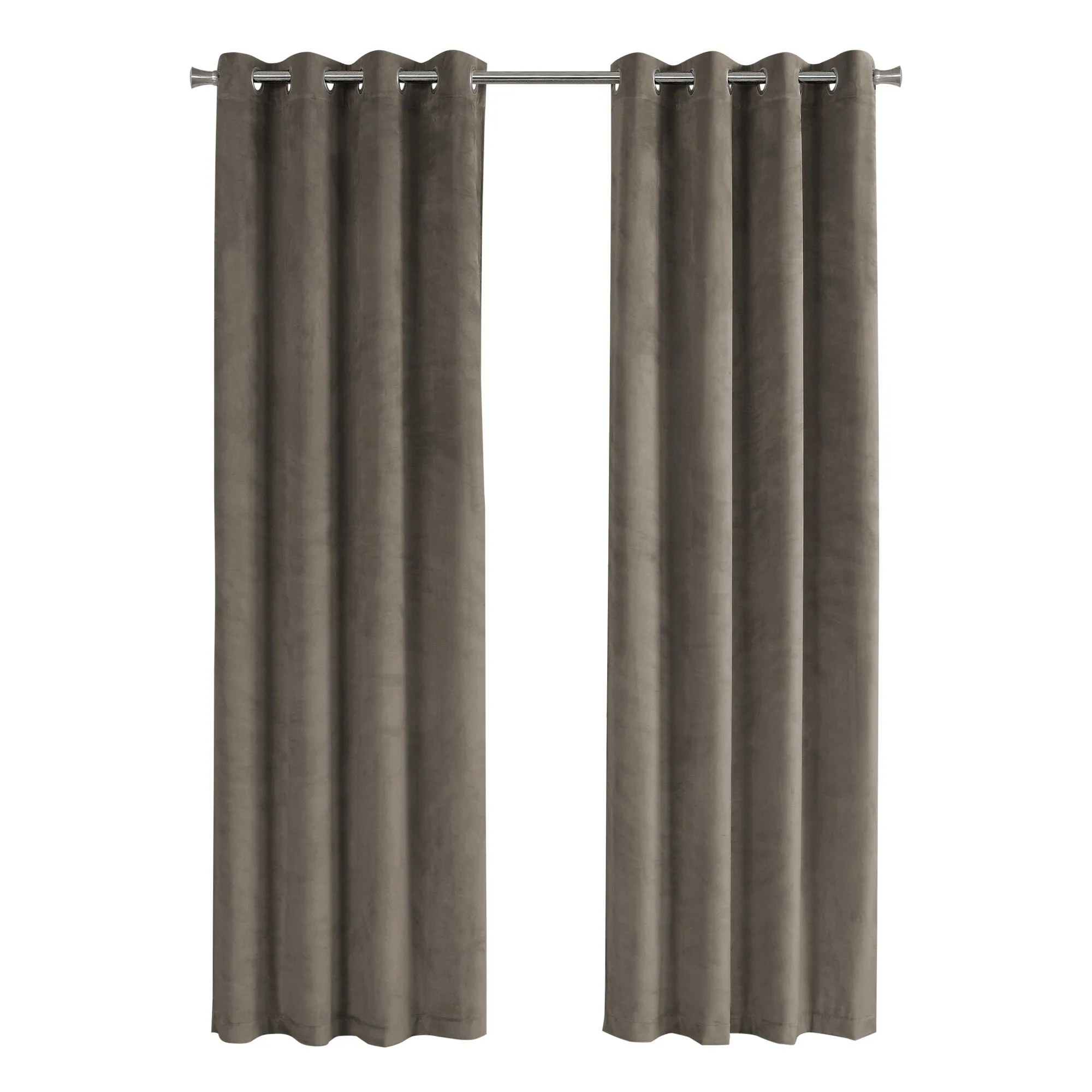 Curtain Panel - 2Pcs / 52"W X 84"H Taupe Room Darkening
