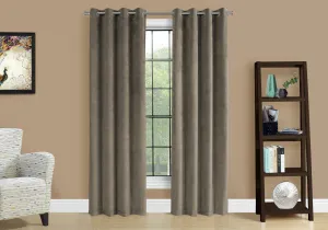 Curtain Panel - 2Pcs / 52"W X 84"H Taupe Room Darkening