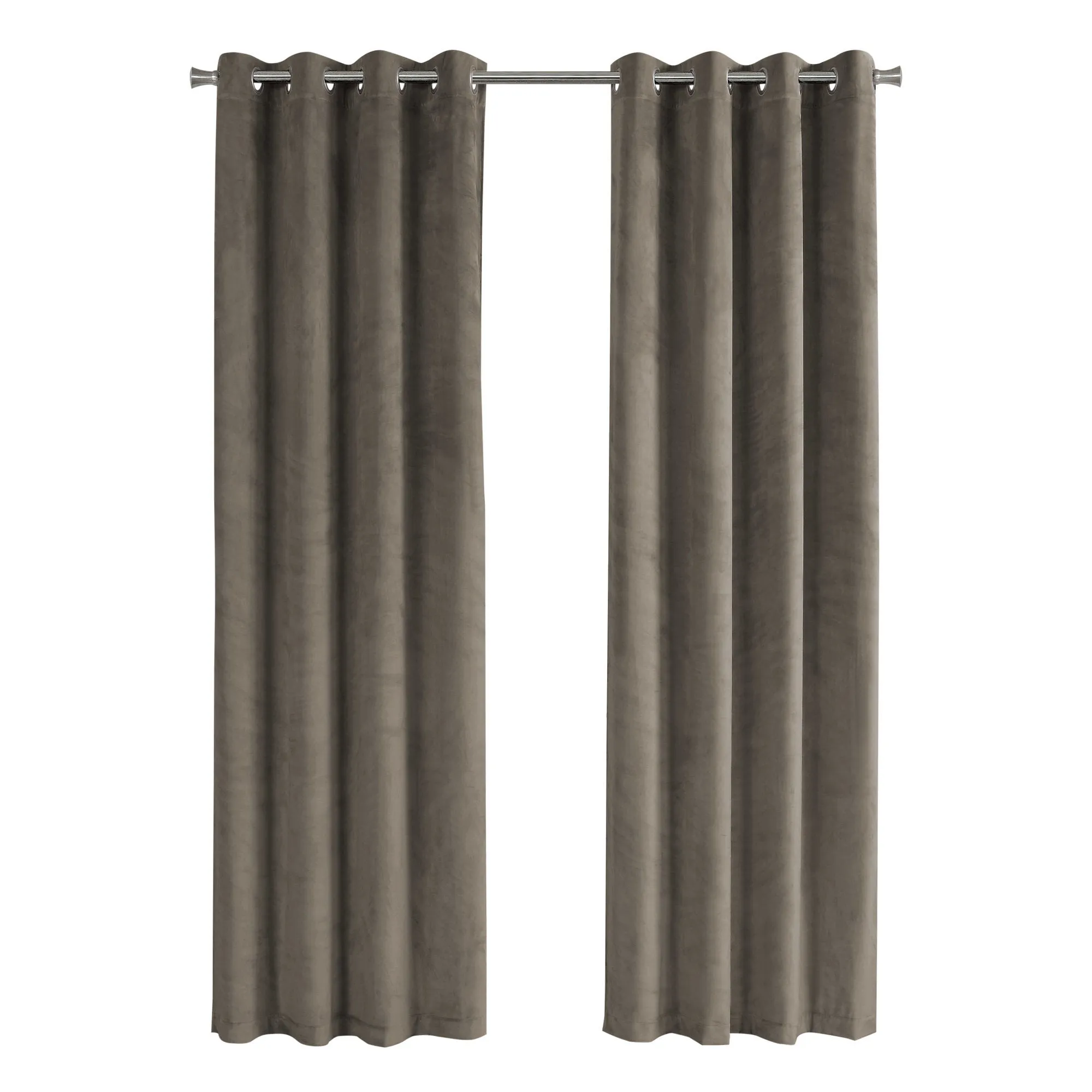 Curtain Panel - 2Pcs / 52"W X 95"H Taupe Room Darkening
