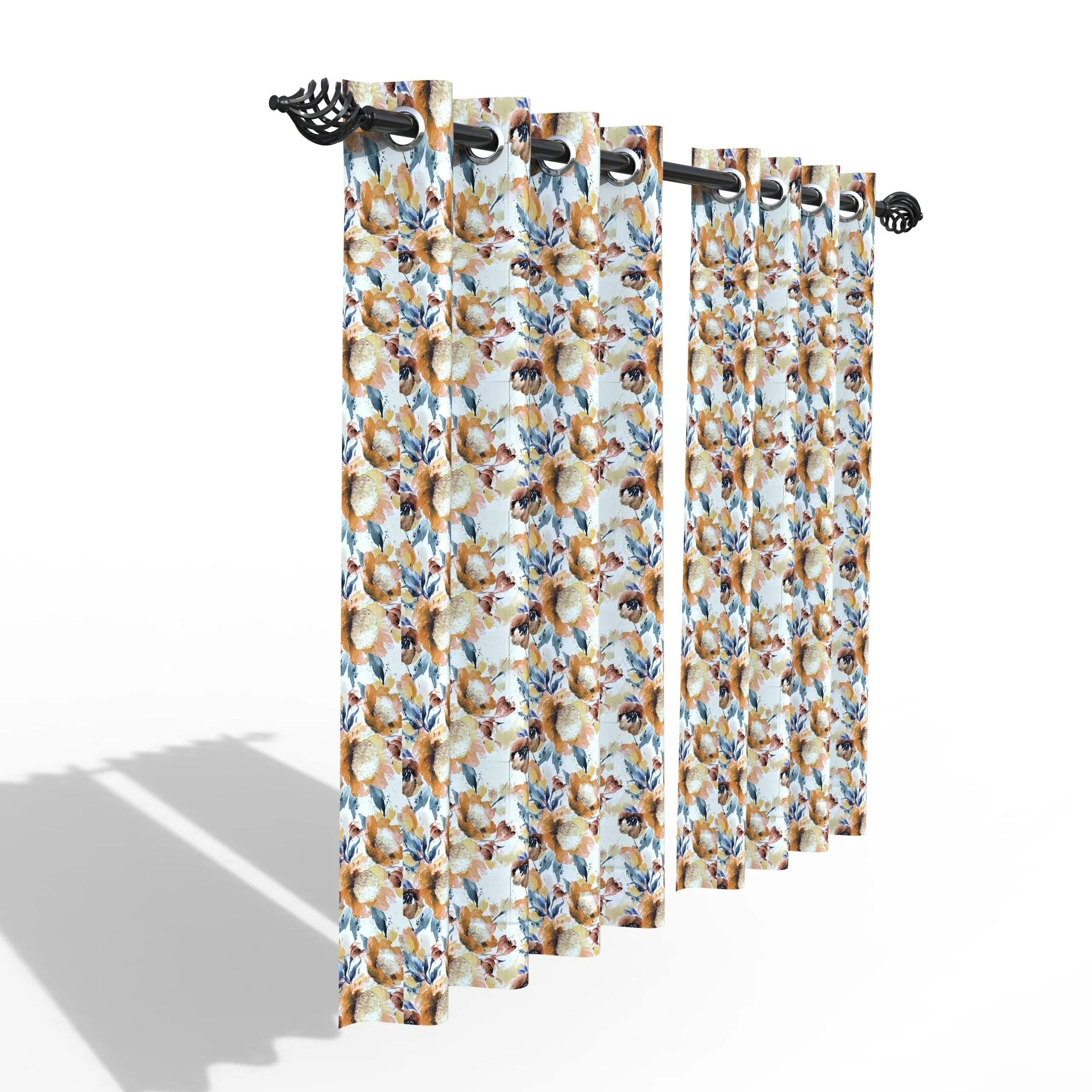 Fabrahome Light Filtering 4.5 Ft Holland Fabric Window Curtain ( Beige )