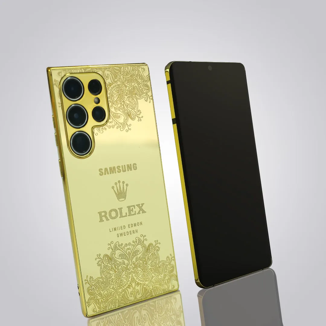 Galaxy S24 Series Luxurious Crafted Gold Camera Protective Case