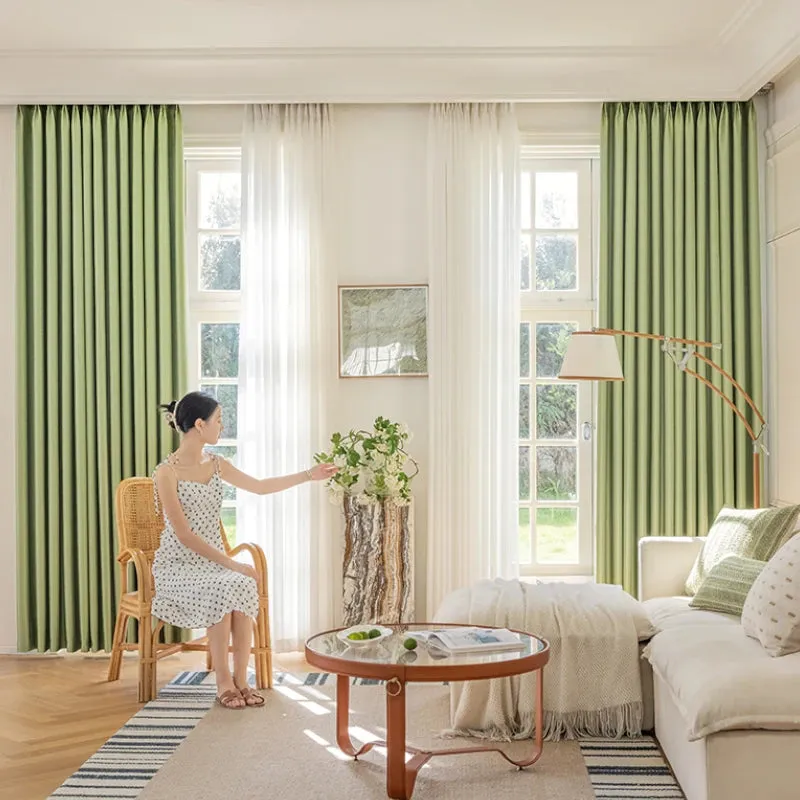 Hannah Glossy Polyester Blackout Thermal Custom Curtain