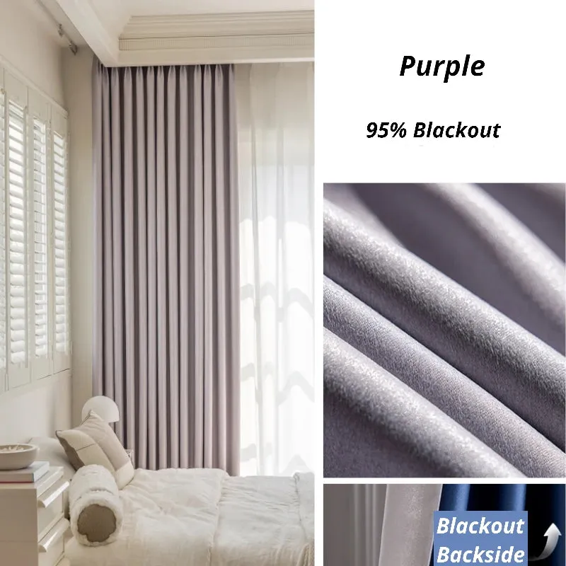 Hannah Glossy Polyester Blackout Thermal Custom Curtain