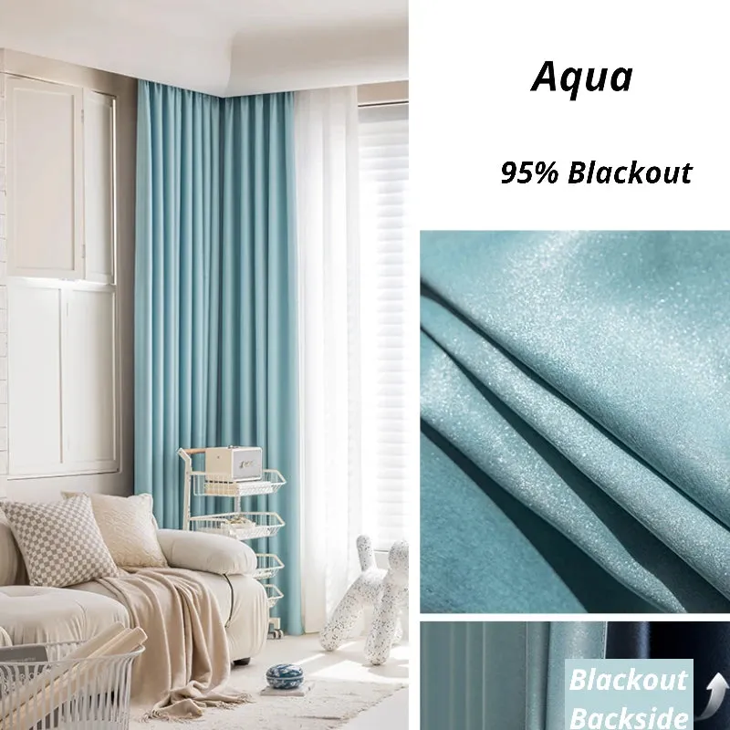 Hannah Glossy Polyester Blackout Thermal Custom Curtain