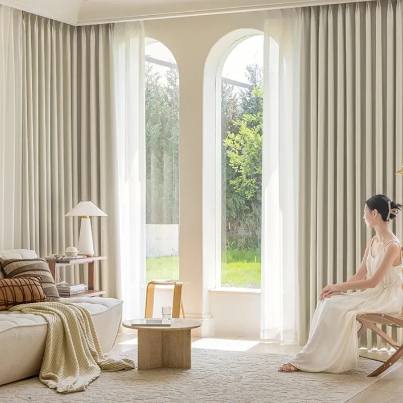Hannah Glossy Polyester Blackout Thermal Custom Curtain