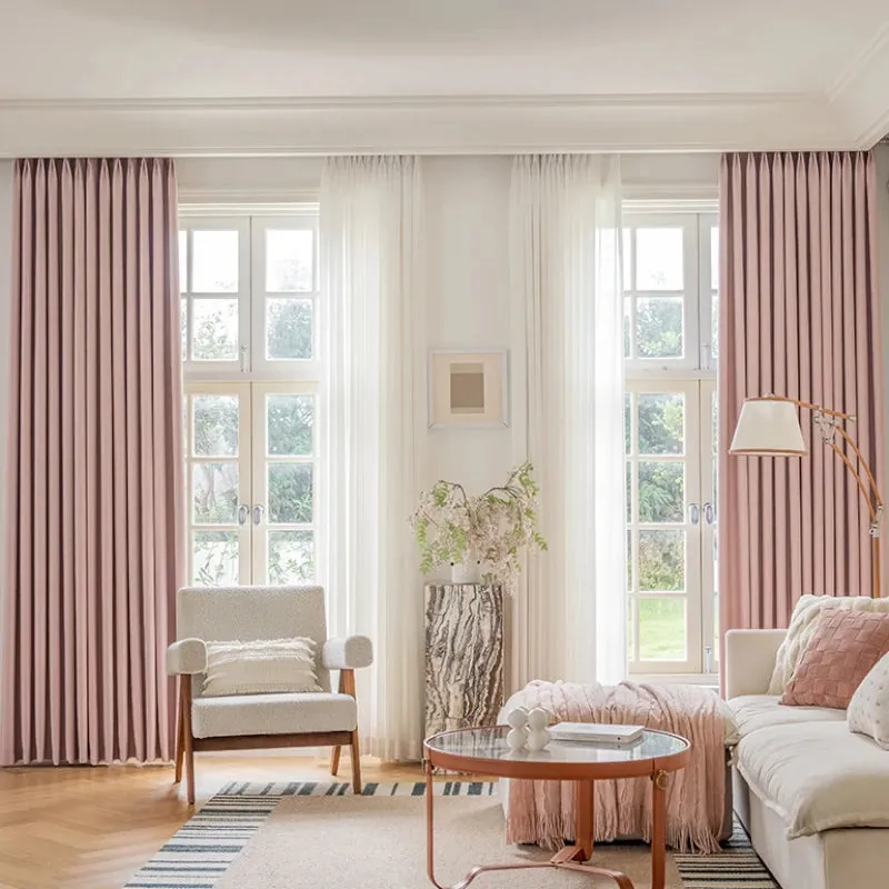 Hannah Glossy Polyester Blackout Thermal Custom Curtain