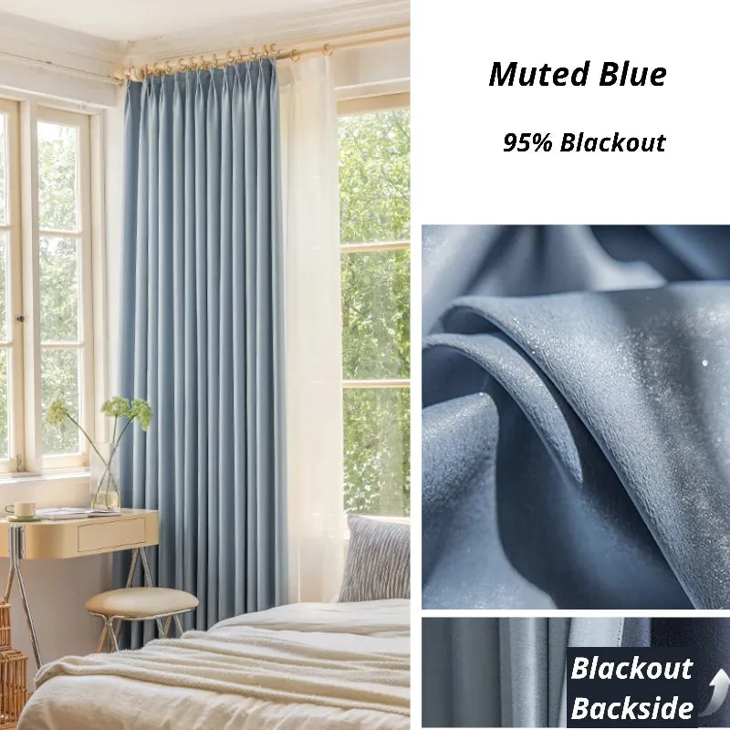 Hannah Glossy Polyester Blackout Thermal Custom Curtain