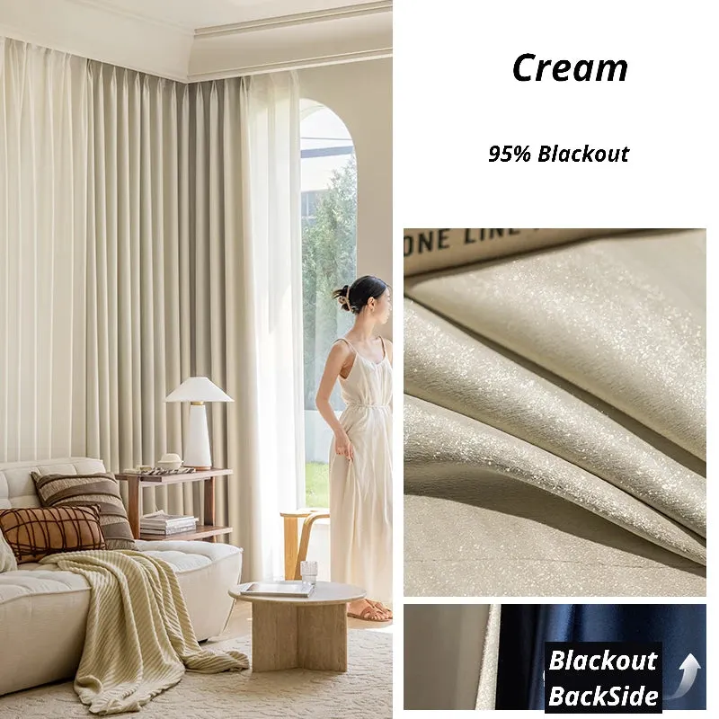 Hannah Glossy Polyester Curtain Swatch
