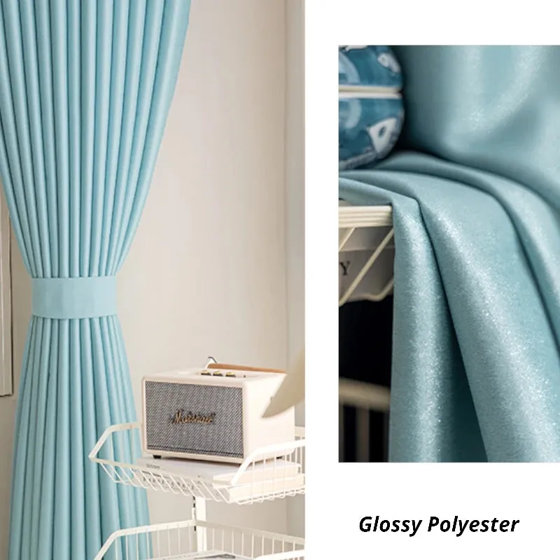 Hannah Glossy Polyester Curtain Swatch