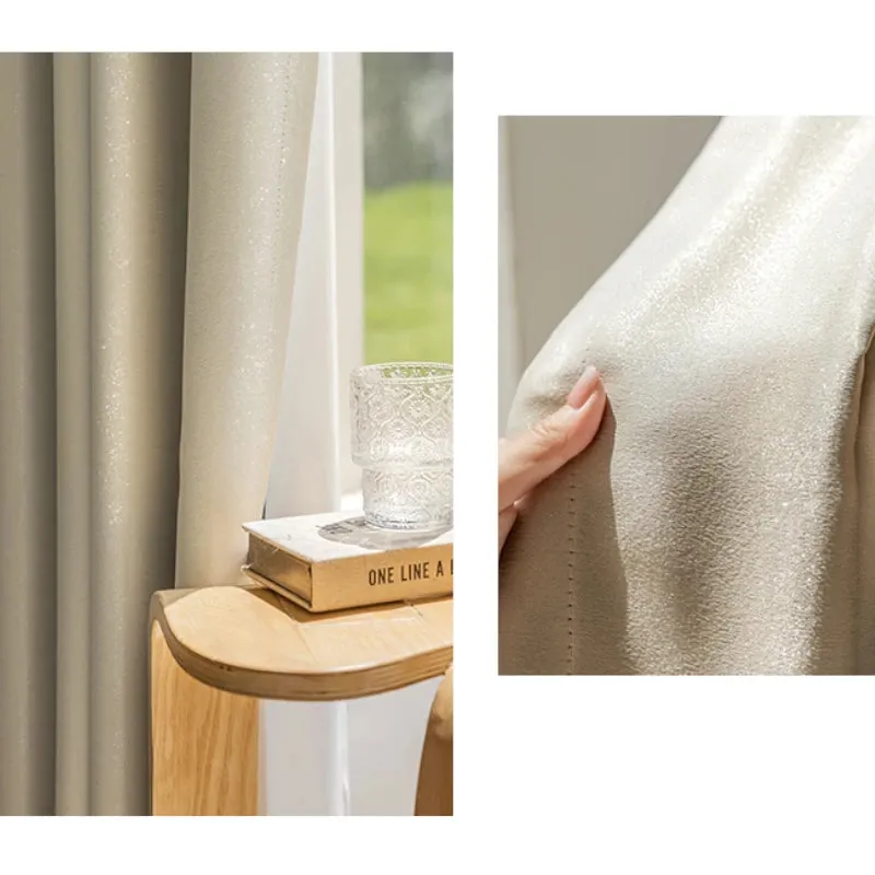 Hannah Glossy Polyester Curtain Swatch