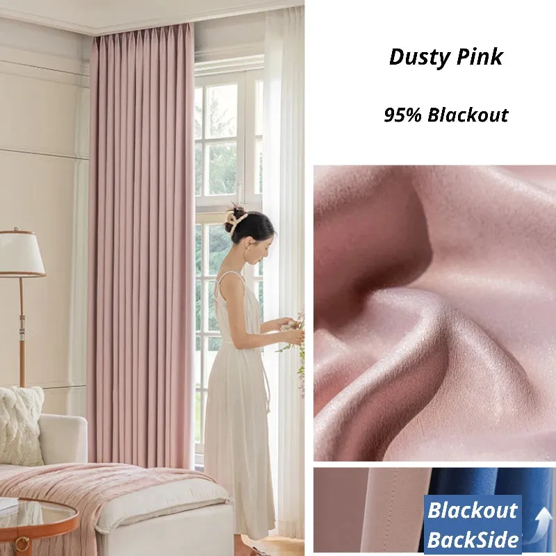 Hannah Glossy Polyester Curtain Swatch