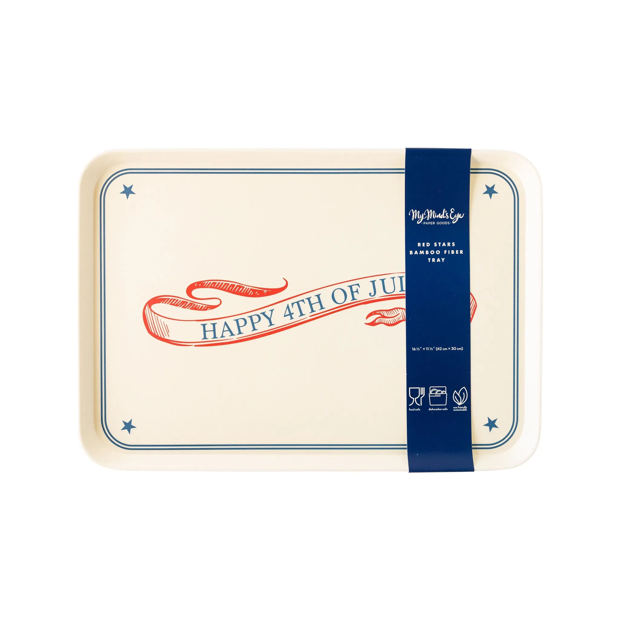Happy 4th of July Reusable Bamboo Serving Tray