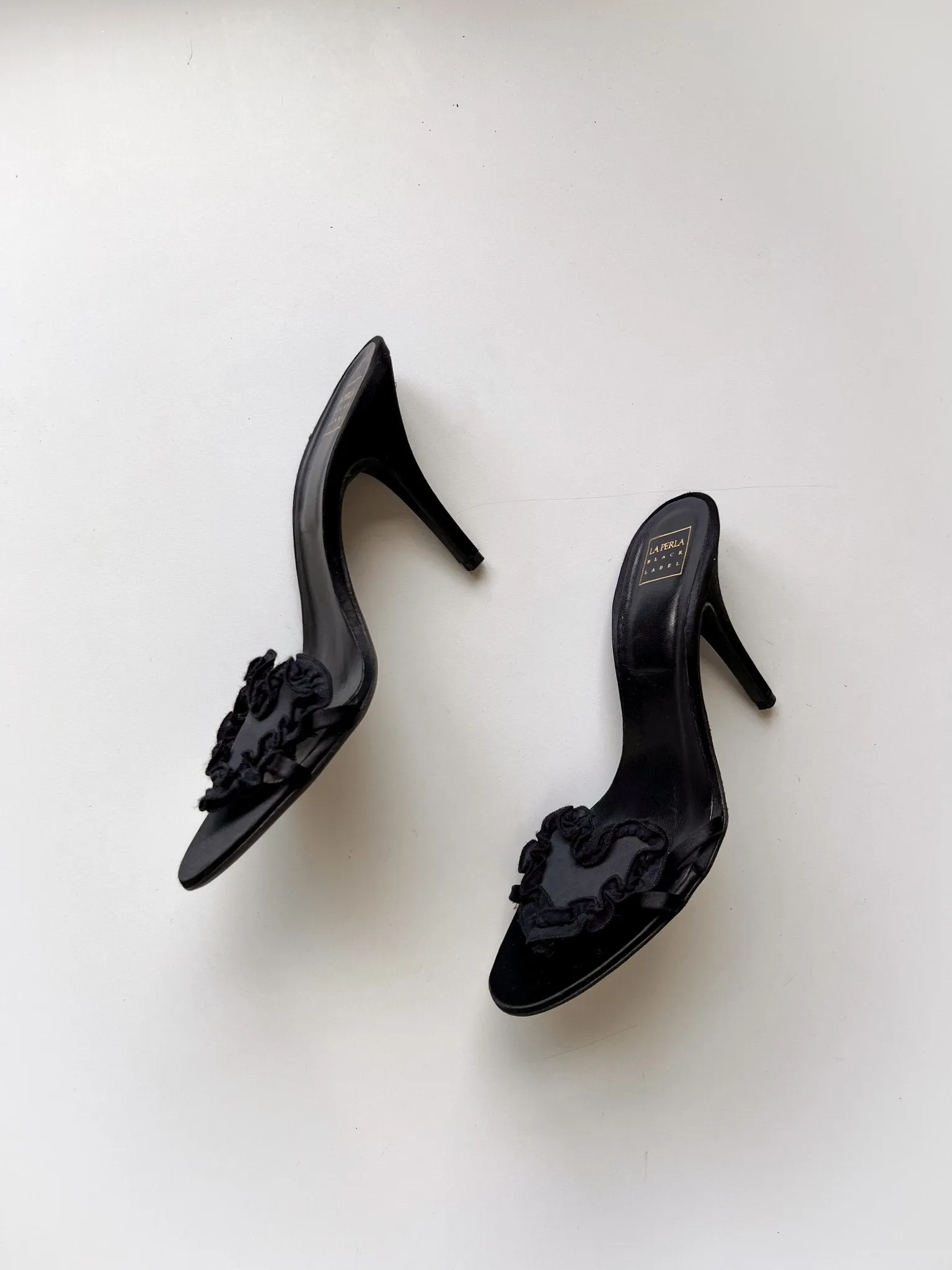 La Perla Ruffle Heart Heels