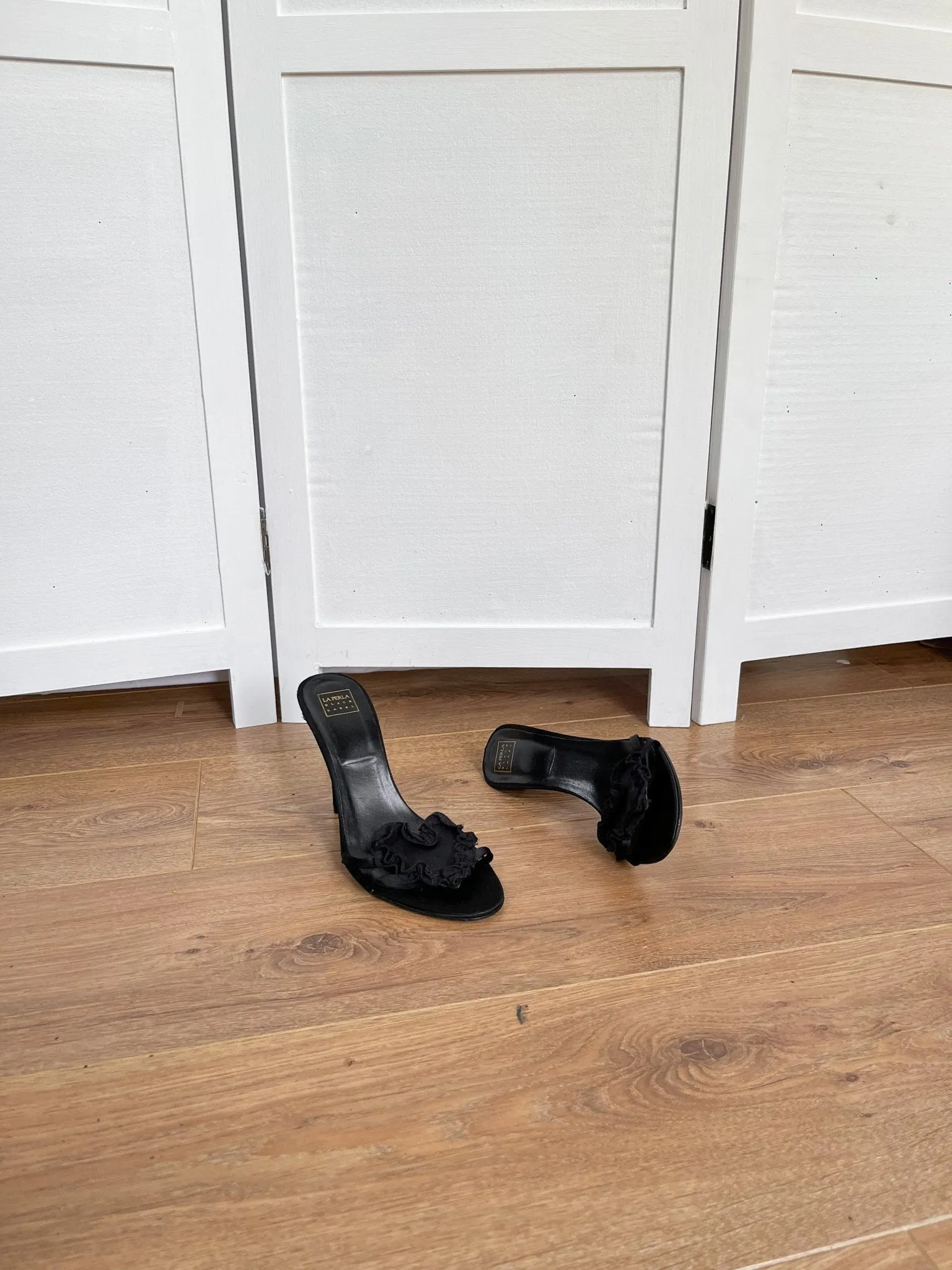 La Perla Ruffle Heart Heels