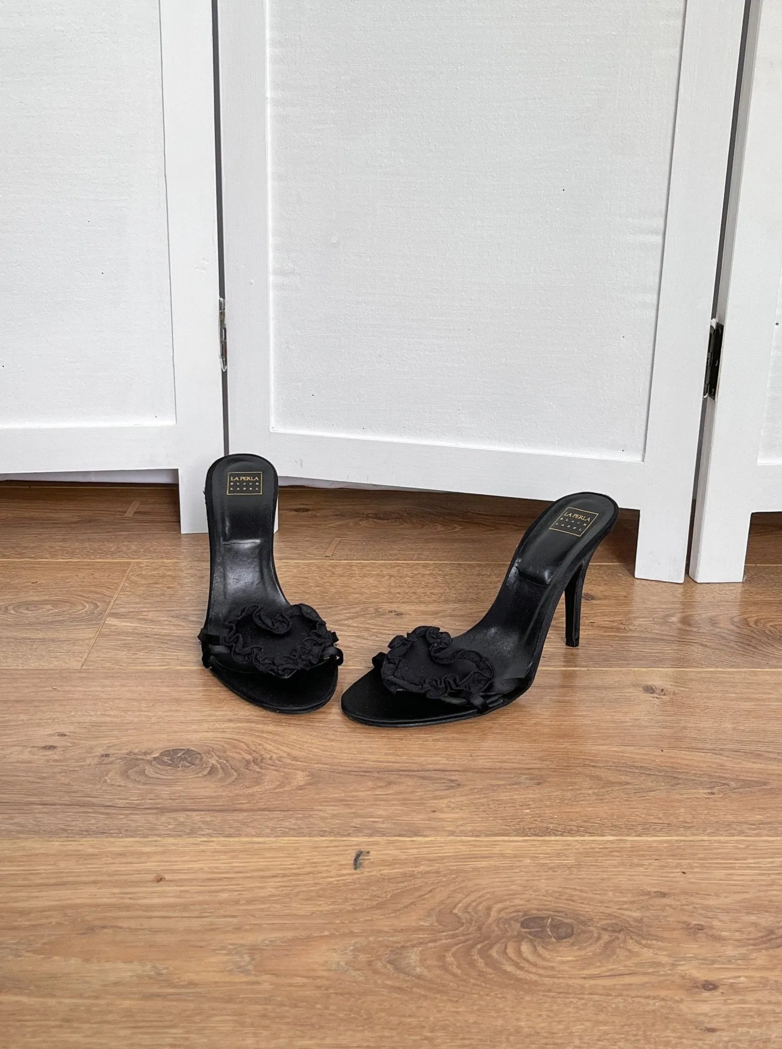 La Perla Ruffle Heart Heels