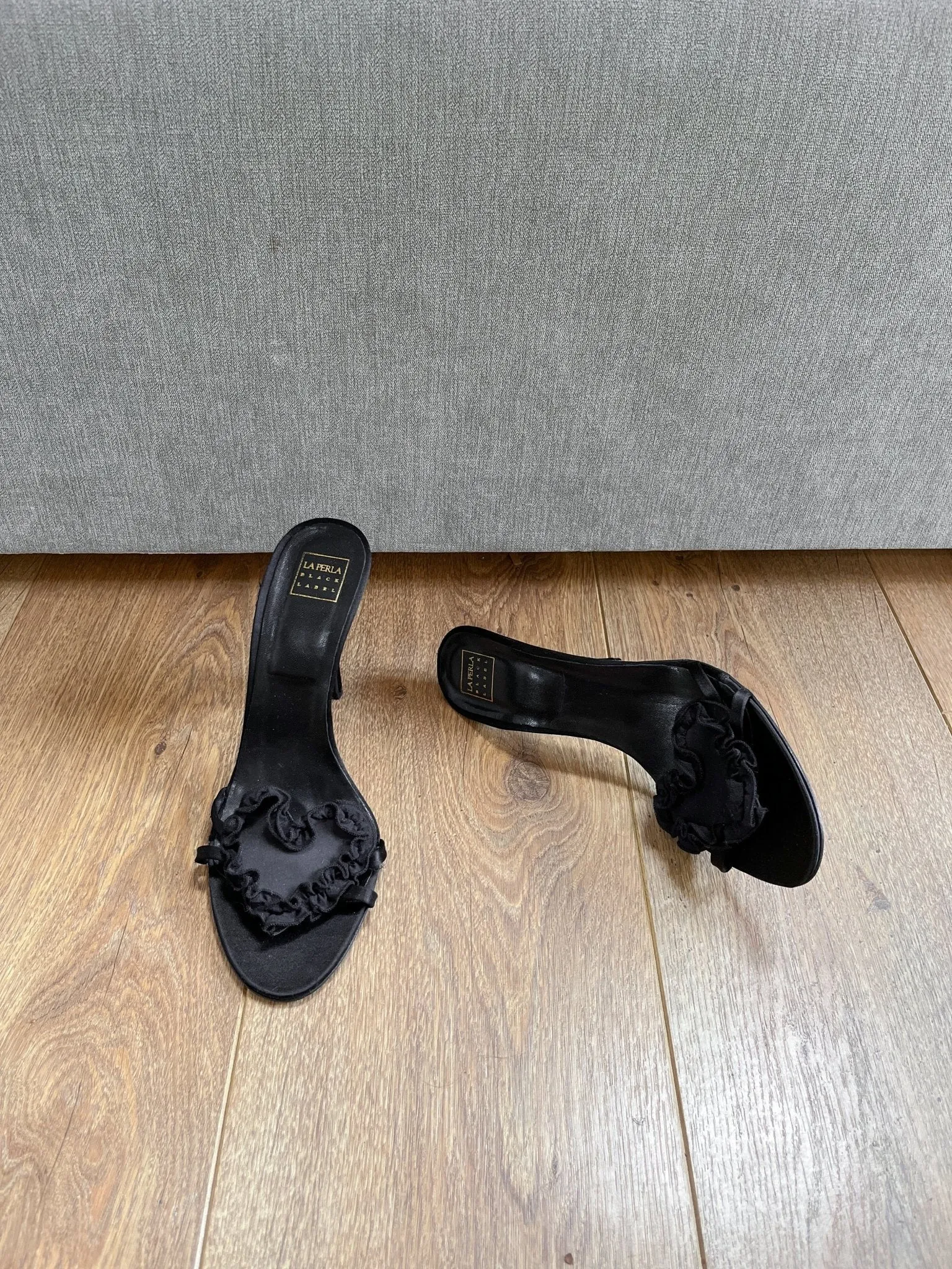 La Perla Ruffle Heart Heels