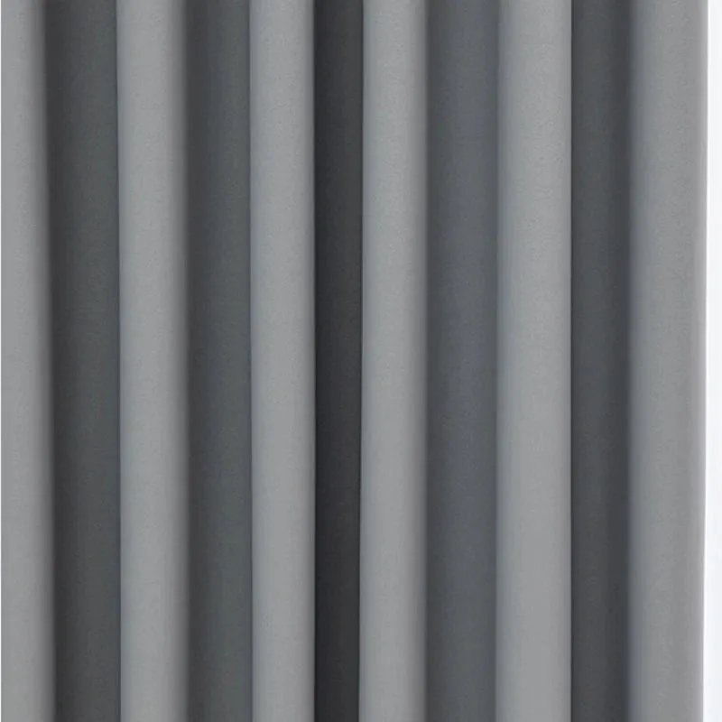 Luna Polyester Grey High Performance Blackout Custom Curtain
