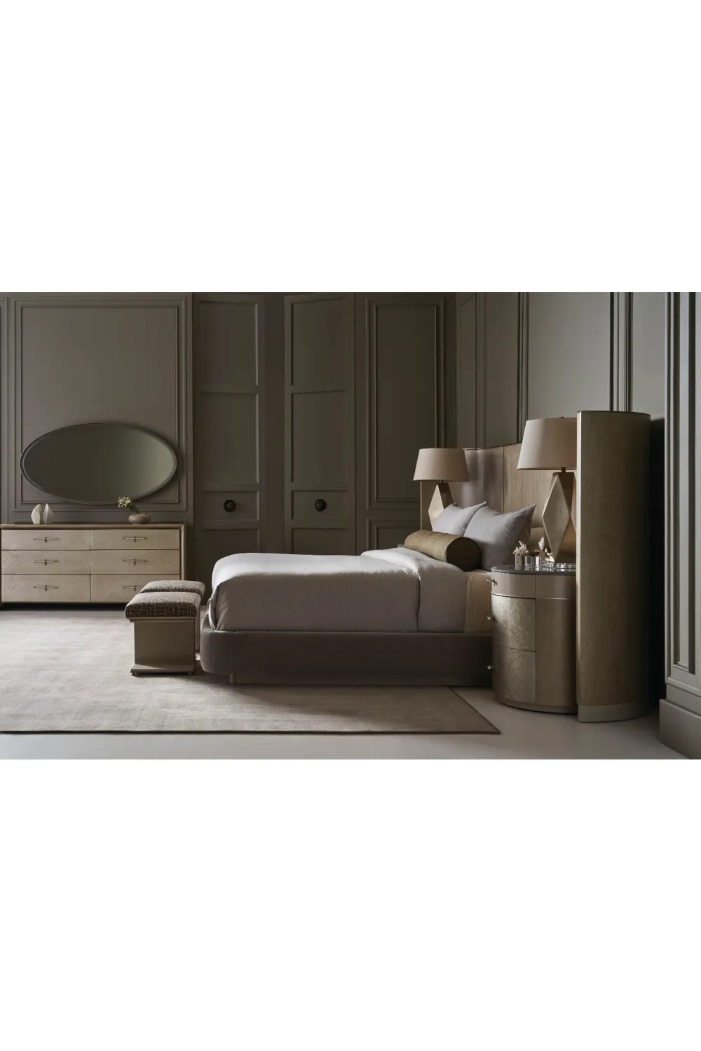 Metallic Leaf Modern Dresser | Caracole Hang Up