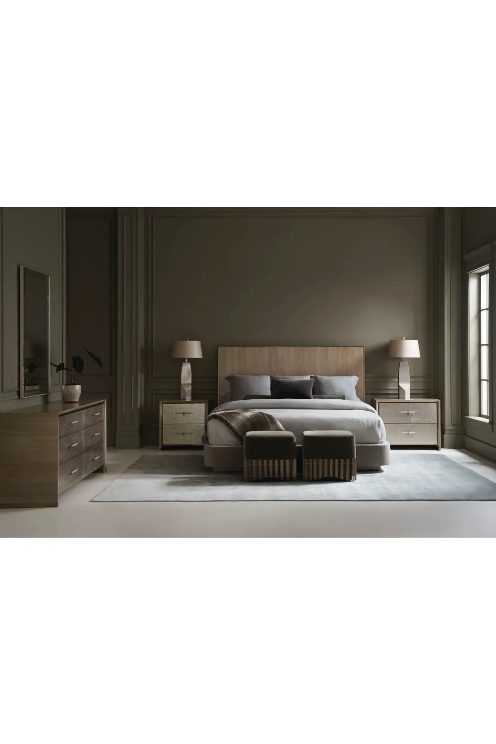 Metallic Leaf Modern Dresser | Caracole Hang Up