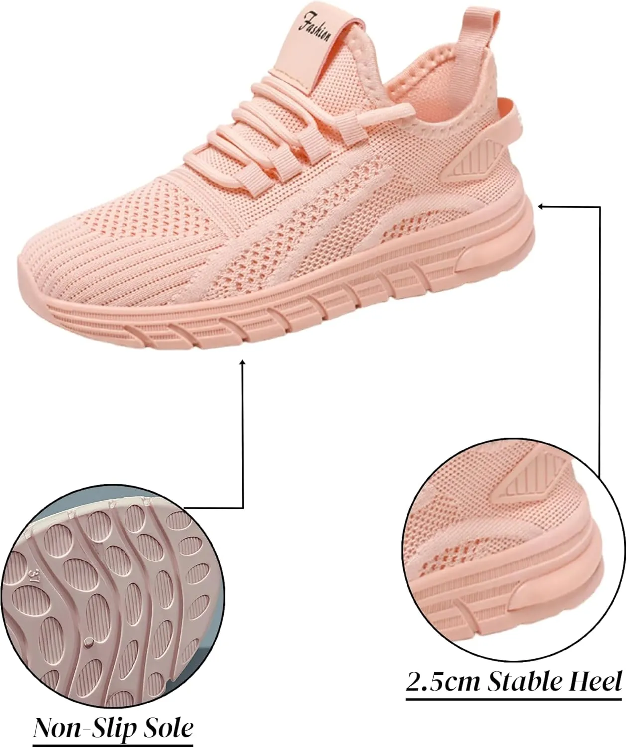 Orthopedic Shoes for Women Slip ons Hands Free Tennis Walking Shoes Breathable Athletic Gym Workout Training Sneakers