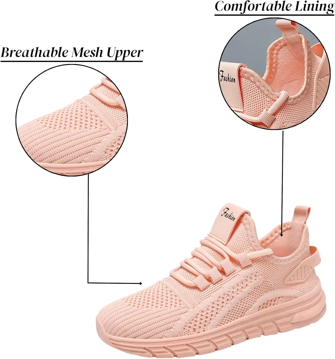 Orthopedic Shoes for Women Slip ons Hands Free Tennis Walking Shoes Breathable Athletic Gym Workout Training Sneakers