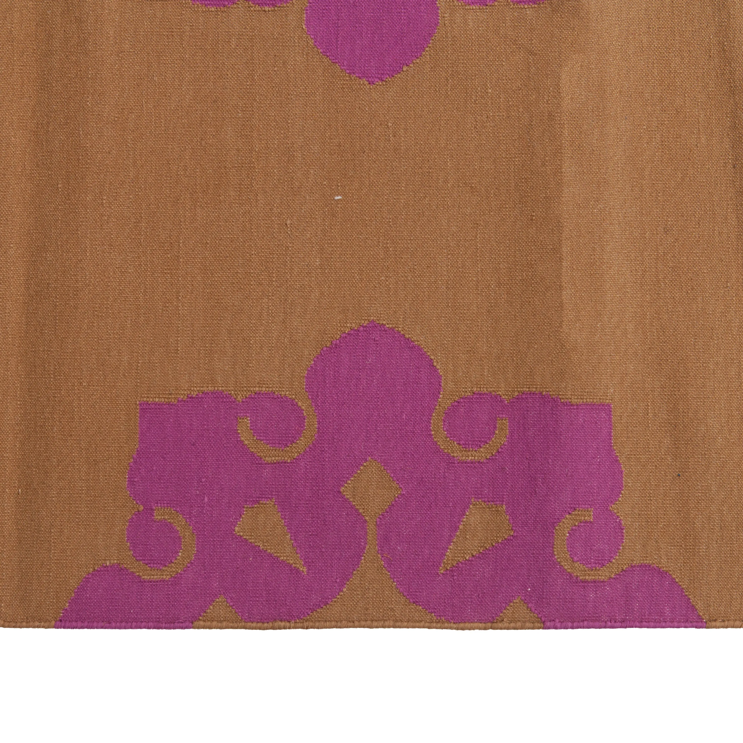 Pink Flatweave Cotton Rug - 7'10" x 9'10"