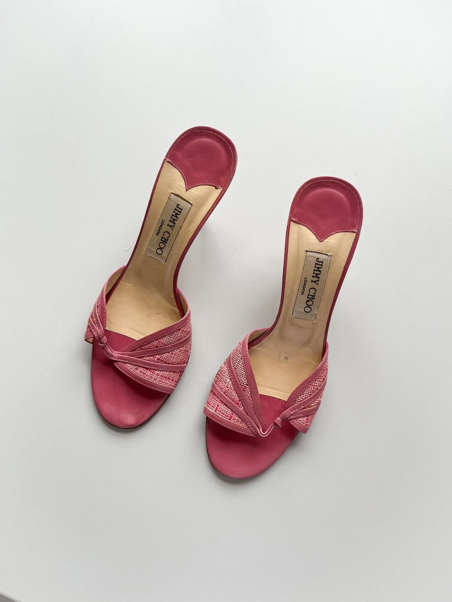 Pink Jimmy Choo Slip Ons