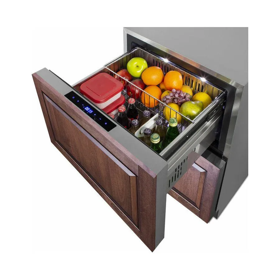 Summit 24 in. Wide 2-Drawer Refrigerator-Freezer with 3.9 cu. ft. Capacity, Frost Free Defrost, in Stainless Steel - SPRF34D