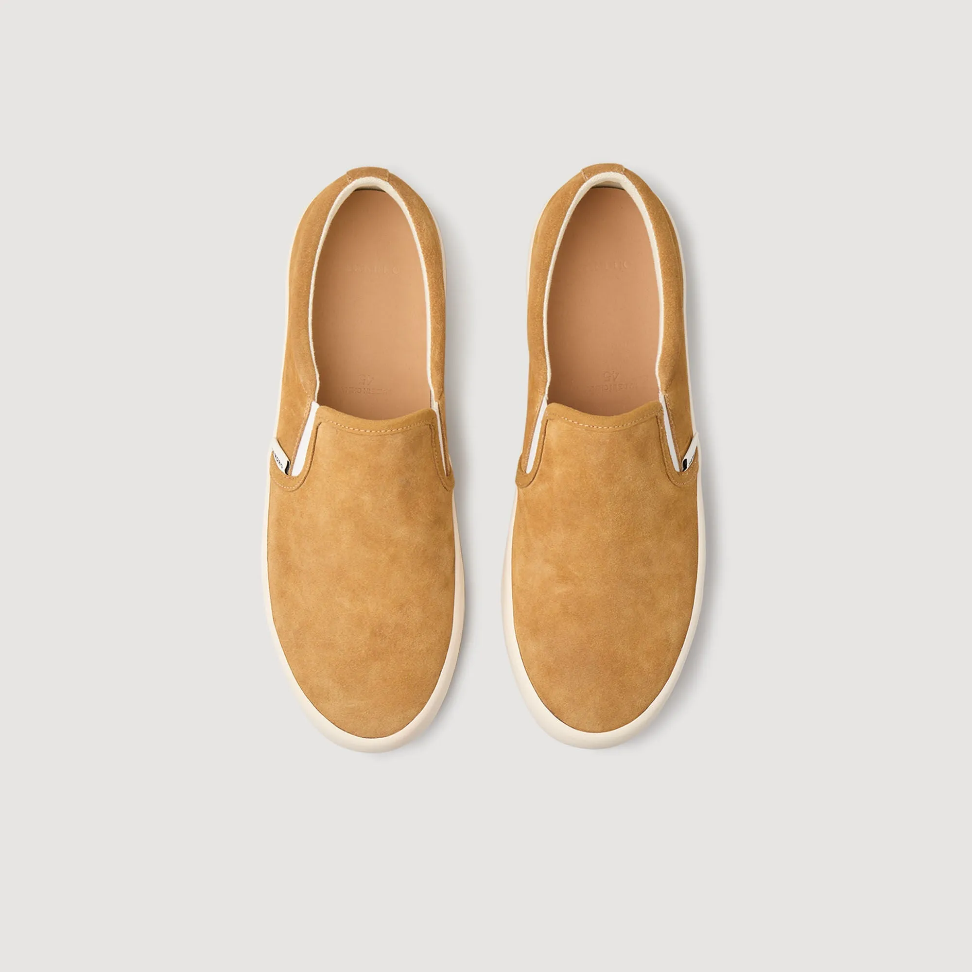 Vulca Slip-On Split Leather Slip-Ons Camel
